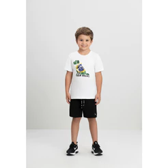 Camiseta Infantil Masculina em Meia Malha Team Brasil