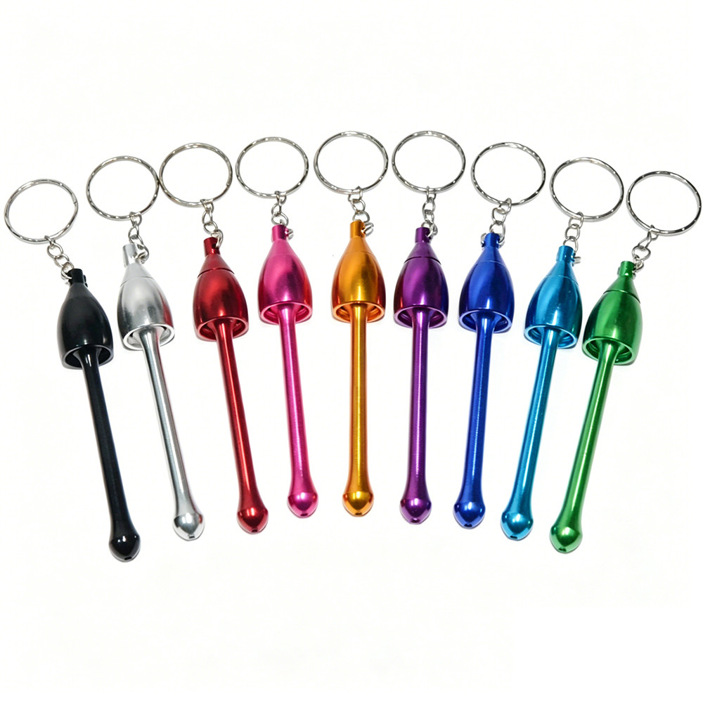 Chaveiro De Metal Portátil Palha Destacável Um Tubo Ferramenta Forma Cogumelo Mini Bolso Gadget Ao Ar Livre