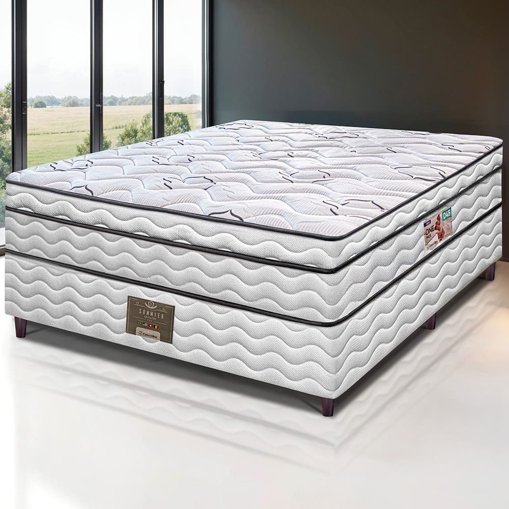 Cama Box Casal Cama inBox Moderne Ortopédico com Camada Especial de Espuma D45 63x138x188cm