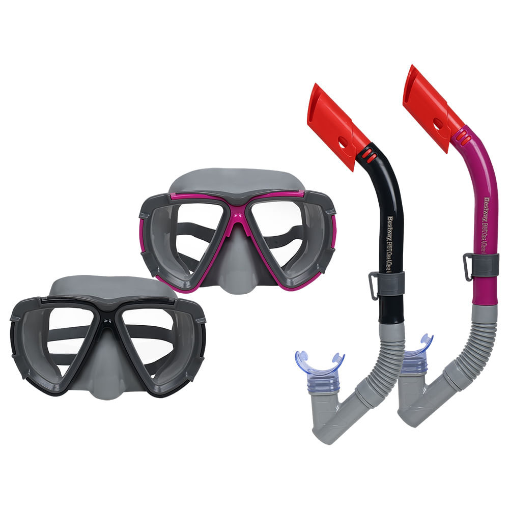 Kit Snorkel Adulto Dominator com Máscara de Mergulho Cores Sortidas Bel