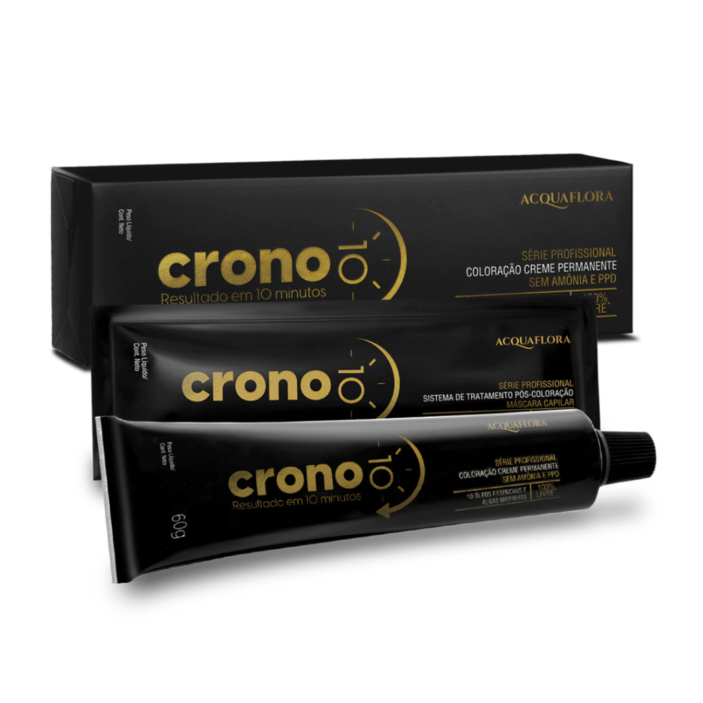 Coloração Creme Permanente Acquaflora Crono 1.0 Preto