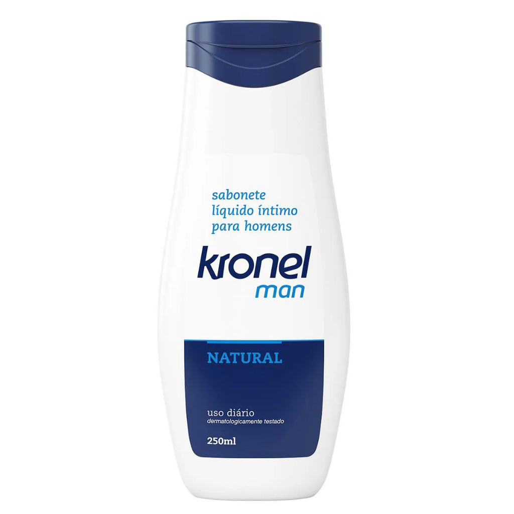 Sabonete Líquido Íntimo Masculino Kronel Man Natural 250mL - Limpeza e Proteção Diária