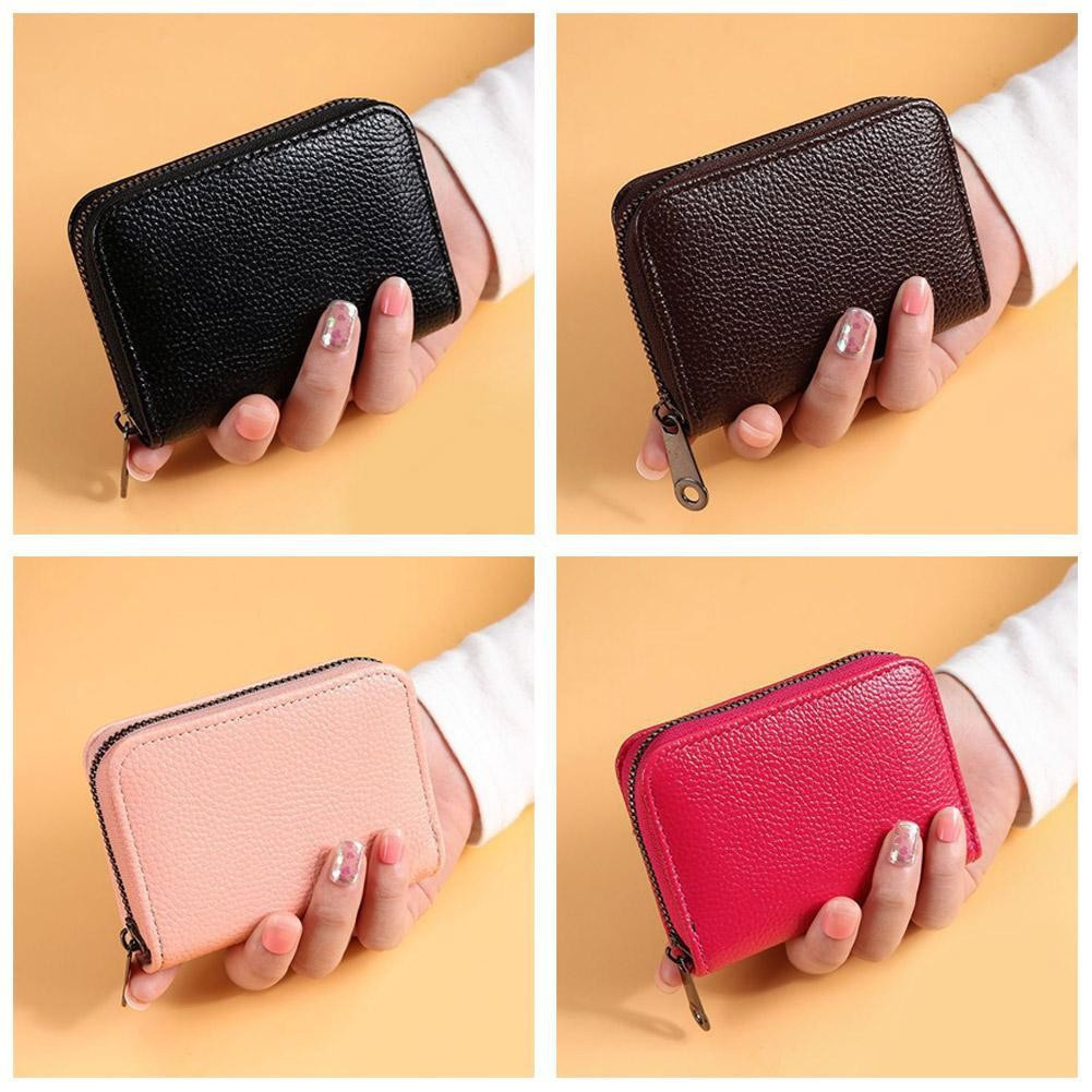 Portátil Fino Macio Carteira Para Homens Couro Do Plutônio Mini Cartão De Crédito Bolsa Titular Z7