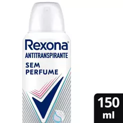 Desodorante Antitranspirante Rexona Feminino Sem Perfume 150ml