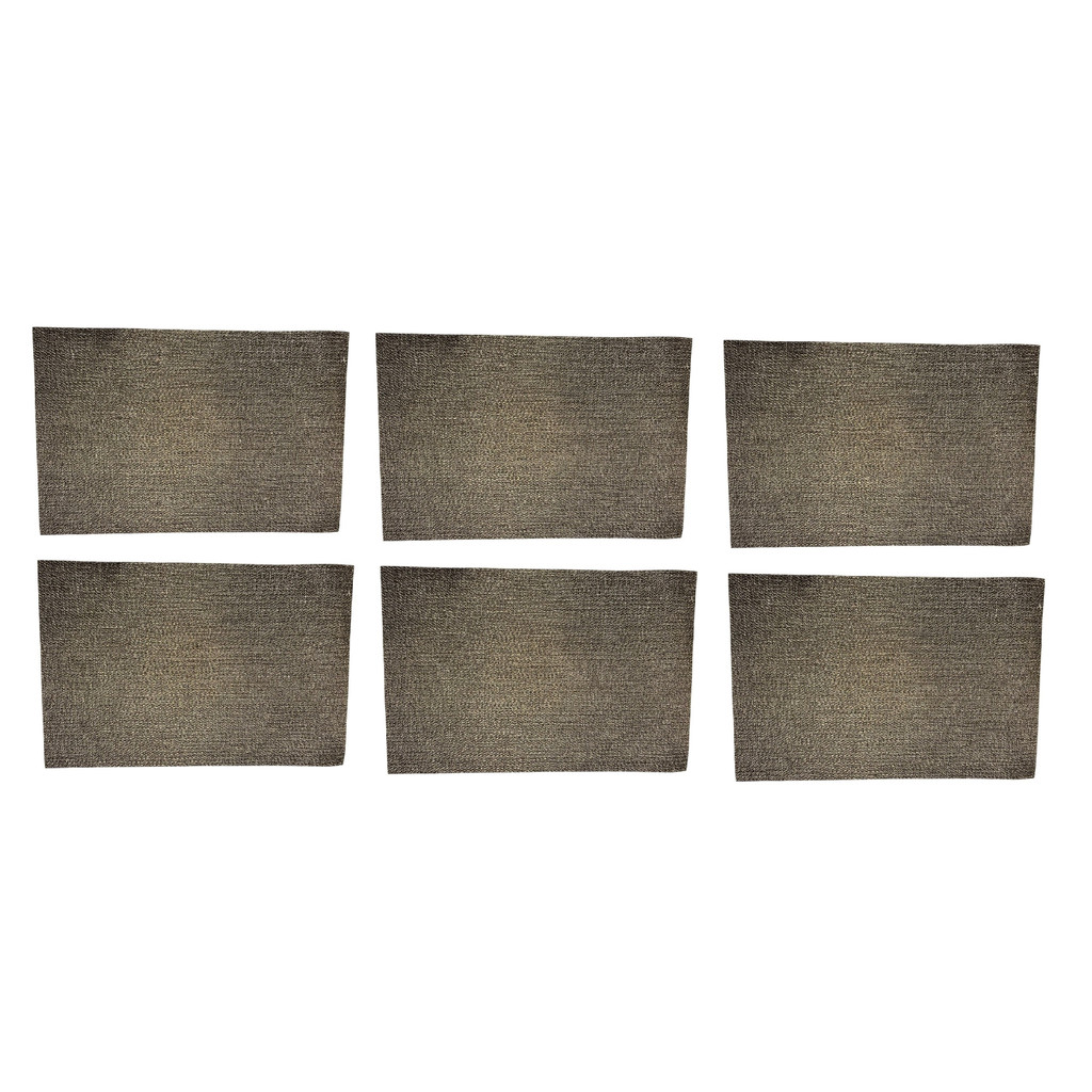 Jogo 6 Lugares Americano Pvc Palace Marrom Mesa Posta Lyor