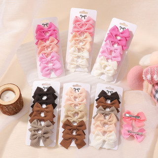 6 Peças De Grampos De Cabelo Com Laço Fofo Para Bebês | Estampados Frescos , Acessórios Ideais Meninas