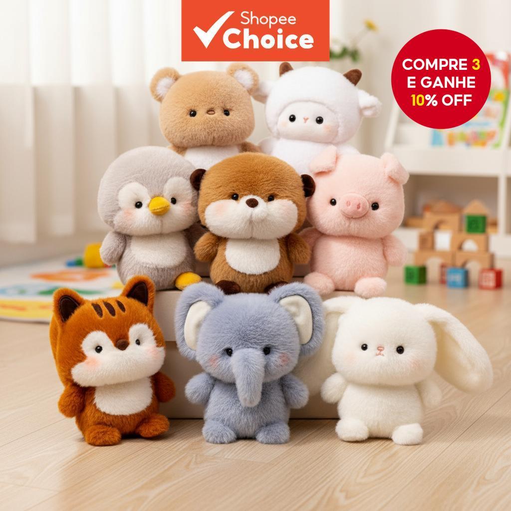  Bonito brinquedo de pelúcia macio, coelho branco, elefante de estimação, boneco de desenho animado animal, decoração de