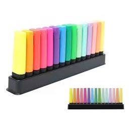 KIT COM 15 CANETAS MARCA TEXTO, COLORIDAS, KAZ