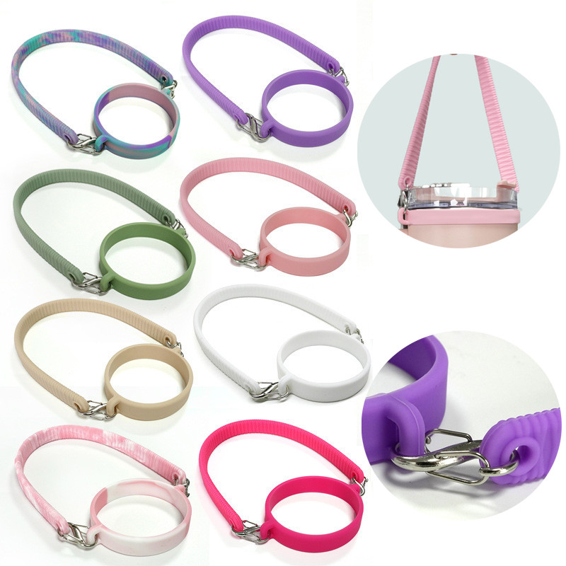Alça De Caneca Isolada De Aço Inoxidável E Anel De Suspensão Conjunto Acessório De Copo De Água Com Silicone Para Transp em Oferta na Shopee