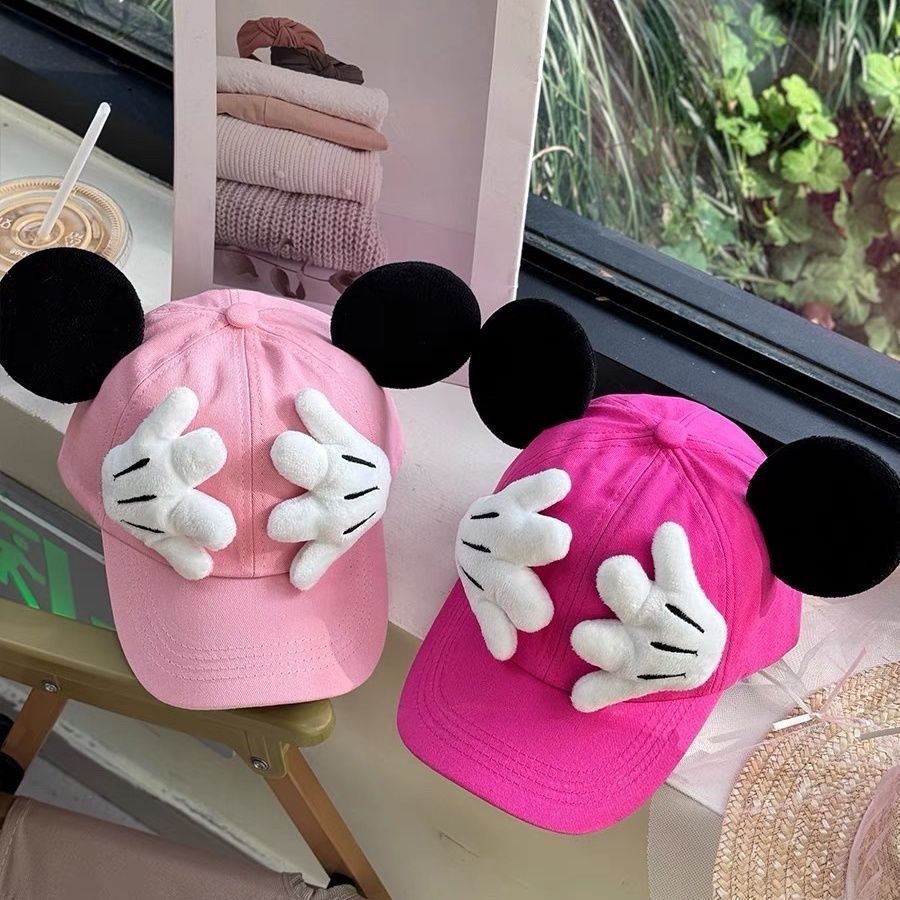 Boné infantil com pico novo desenho animado Mickey Cute Ears Design Spoof Boné de beisebol