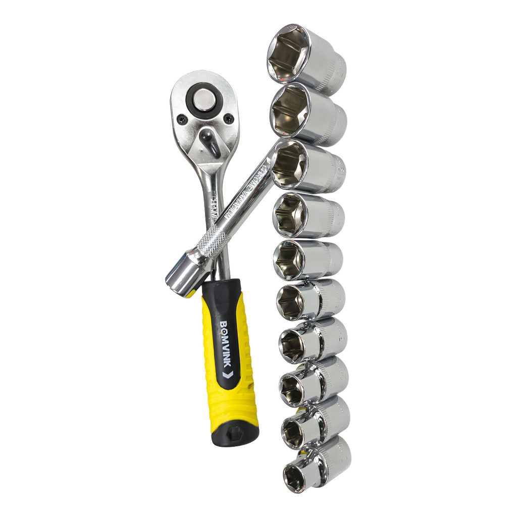 Chave Canhão 10unidades 5mm/14mm Catraca + Barra Extensão...