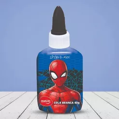 Cola Branca Homem Aranha - Azul - 40g - Disney Original - 1 unidade - Rizzo