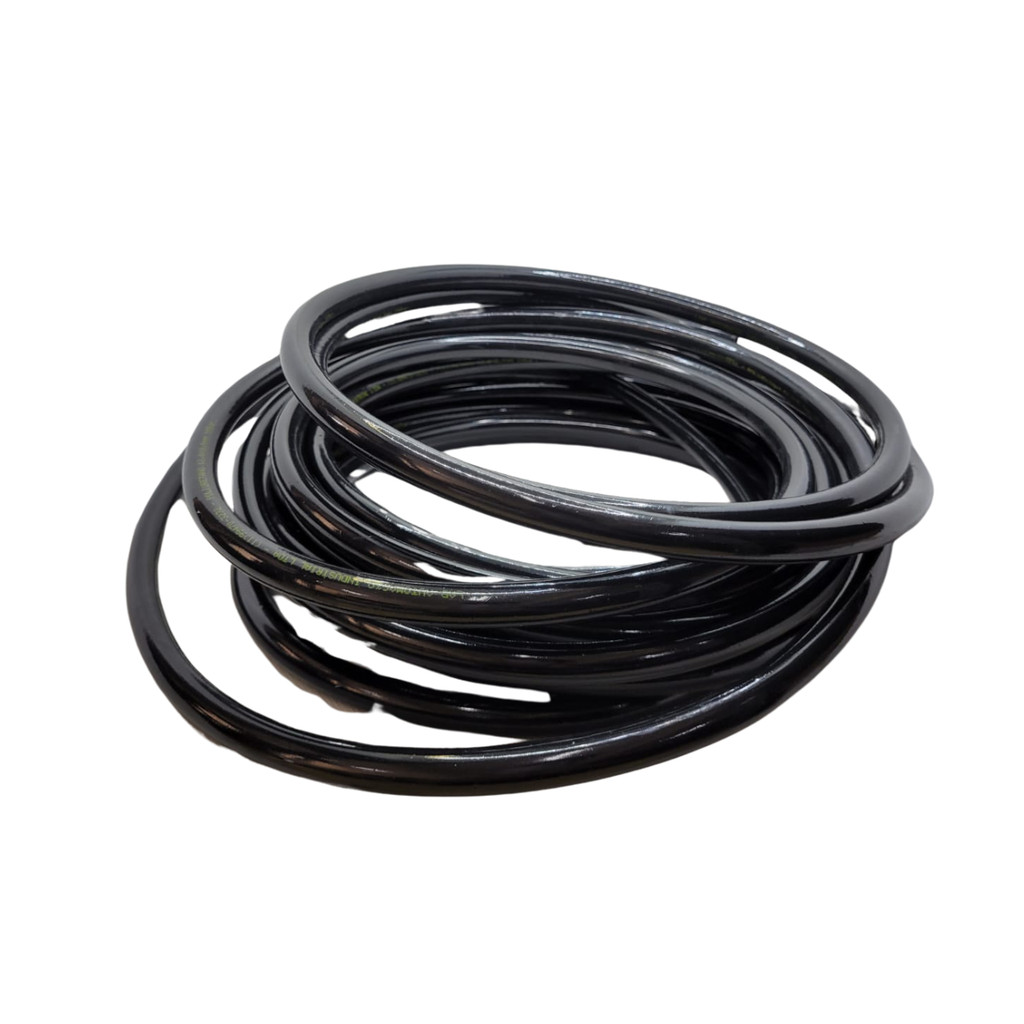 10 Metros Mangueira Pneumática Flexível Tubo Pu 10mm - Preto