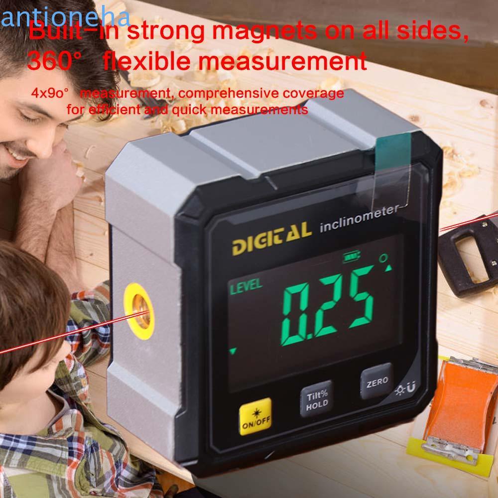 Inclinômetro Transferidor De Nível ANTIONEHA , Medidor De Ângulo De Display Preciso Com Digital , Caixa Inclinação Compa em Oferta na Shopee