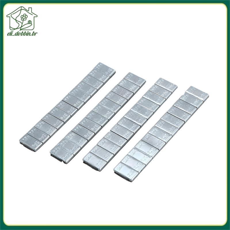 [eli_dobbin.br] 4x Tiras Adesivas De Pesos De Equilíbrio De Roda De Pneu De Caminhão De Carro 2.1 Onças/60g Prata