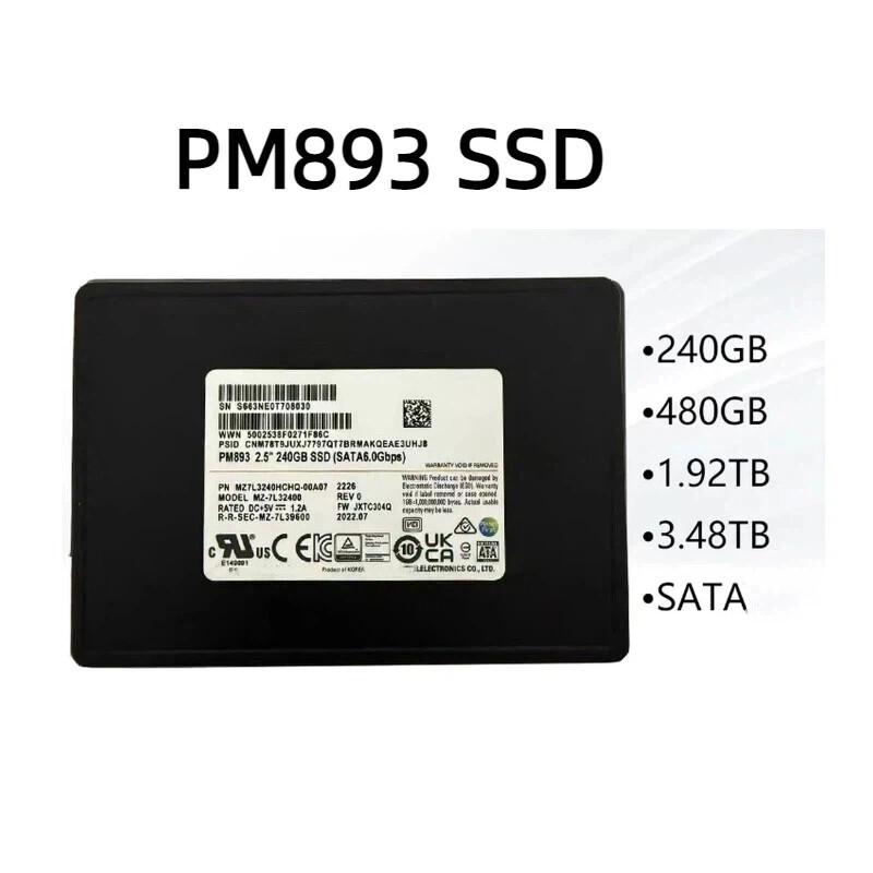 Unidade De Estado Sólido PM893 240G 480G 960G 1.92 Tb 3.84 SSD De Computador Servidor Empresarial