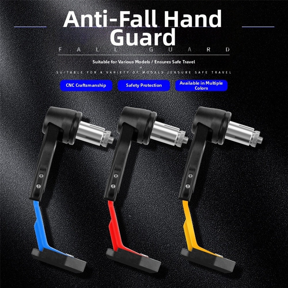 Protetores De Mão Para Motocicleta CNC De 22 Mm Barra De Colisão Alavanca De Freio Anti-Queda Preta