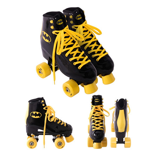Patins Quad Batman Tam. 35 Com Cadarço Preto/amarelo - Bel S