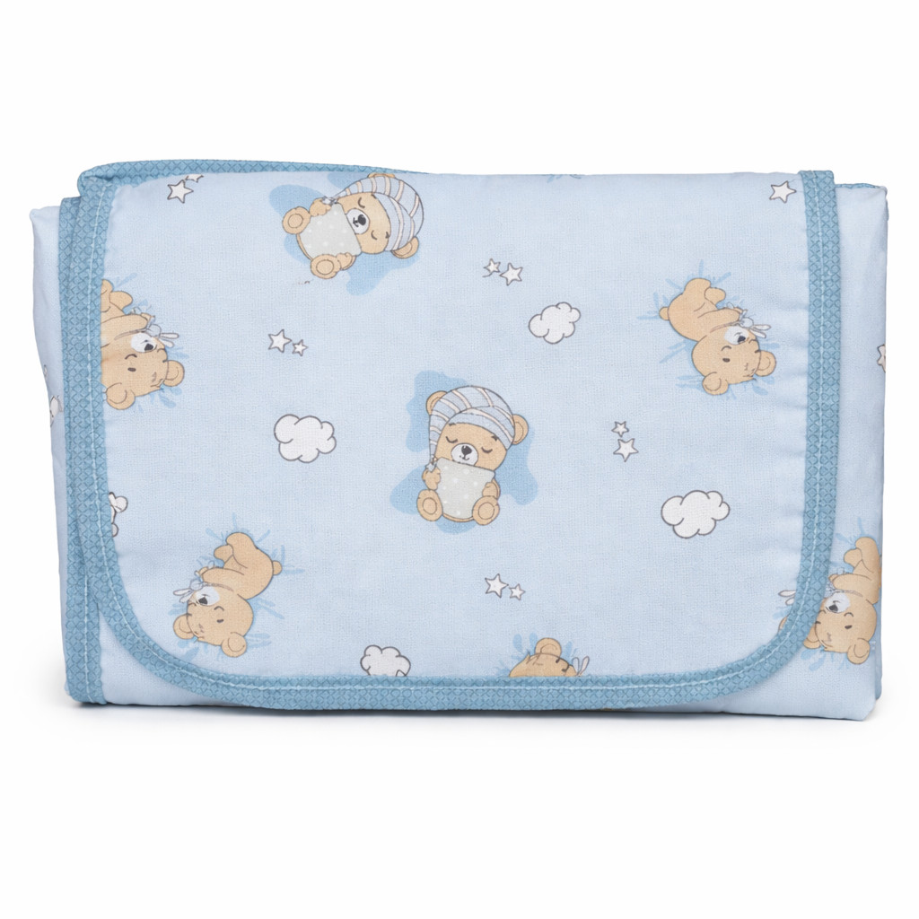 Trocador Portátil Bebê Pixuxu Estampa Urso Azul