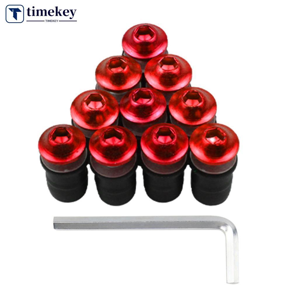 TIMEKEY 1Pc 10 Pçs/set M5 Motocicleta Pára-Brisas Parafusos Kit Fixo Decorativo Parafuso Carenagem 5mm 5 Cores A3X6