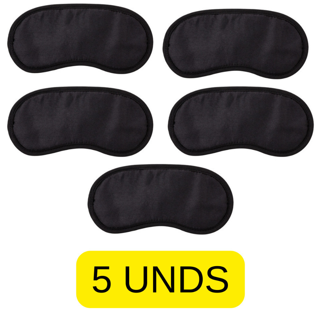 Kit 5 Mascara de Dormir Viagem Tapa Olhos Descanso Avião