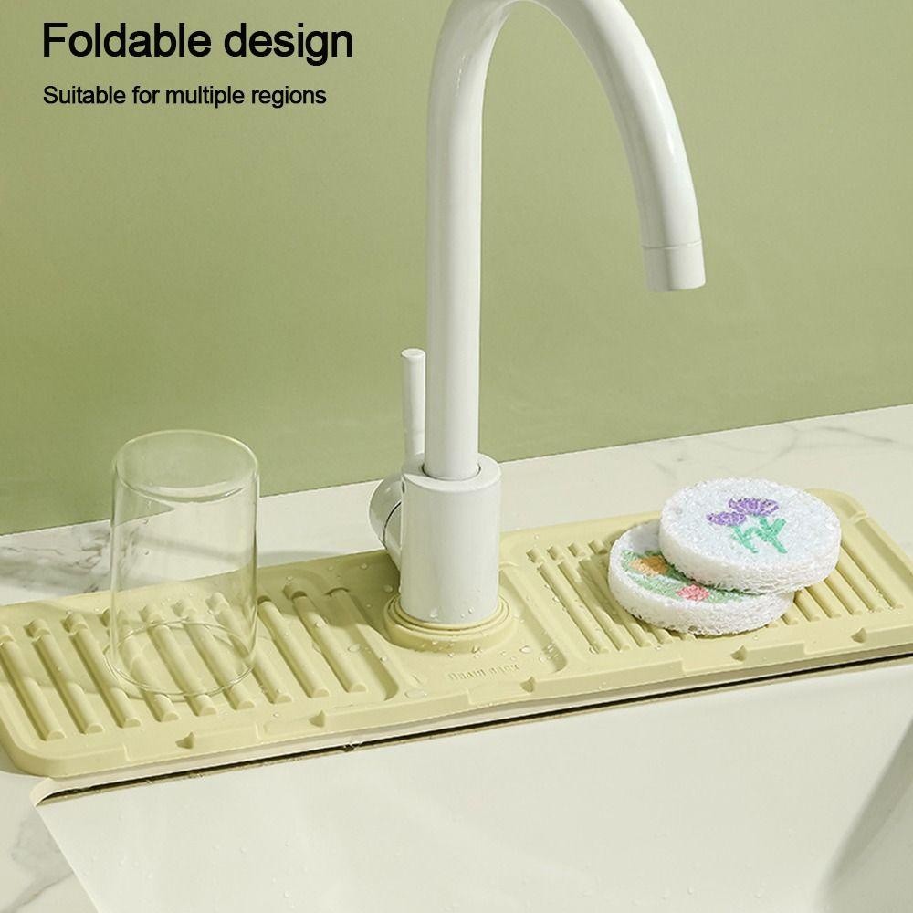 Almofada De Silicone Para Drenagem De Torneira-Tapete À Prova De Respingos Lavatório-Rack De Bandeja Lateral Pia-Secagem