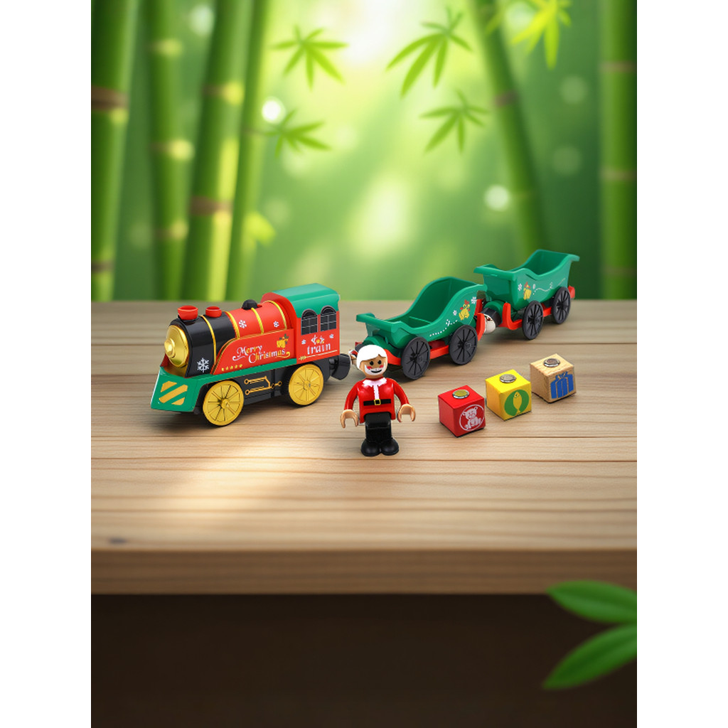 Compartimento de locomotiva elétrica magnética, trilho de madeira, carro Mi coelho, brio de madeira, trem pequeno, brinq