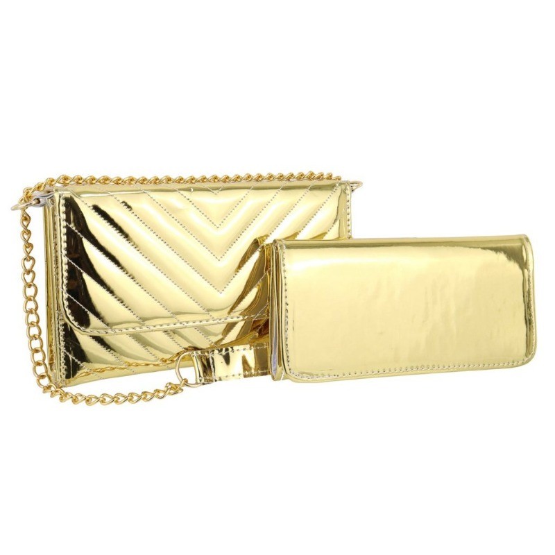Bolsa Feminina Luxo Carteira Conjunto Elegante Alça Corrente Festa Evento Premium Lançamento 2026com