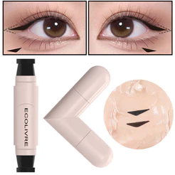 Girar Delineador Carimbo Integrado Preto/Marrom Dupla Ponta Asa Estêncil À Prova Dwaterproof Água De Manchas Caneta