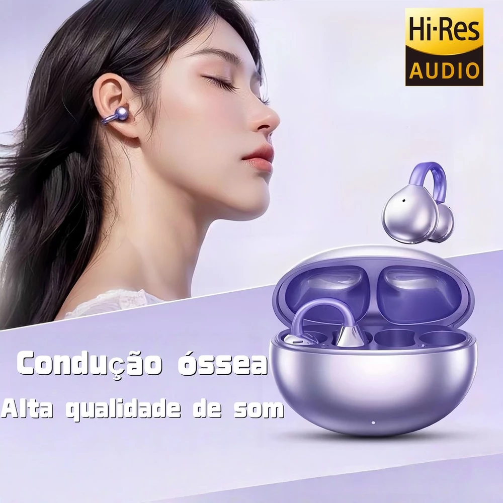 Fone de Ouvido Bluetooth Q70 Presilha – Ideal para Esportes, Som Potente e Bateria Duradoura