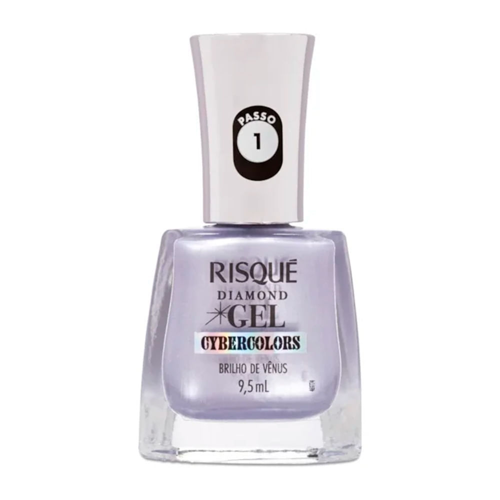 Esmalte Risqué Diamond Gel Cybercolors Cor Brilho de Vênus 9,5ml em Oferta na Shopee