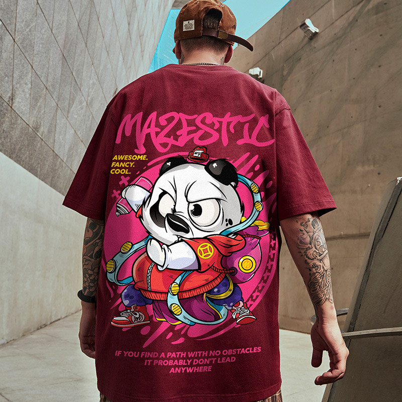 2025 novo estilo de manga curta masculino na moda nacional estilo chinês gordura marca na moda masculina camiseta solta 