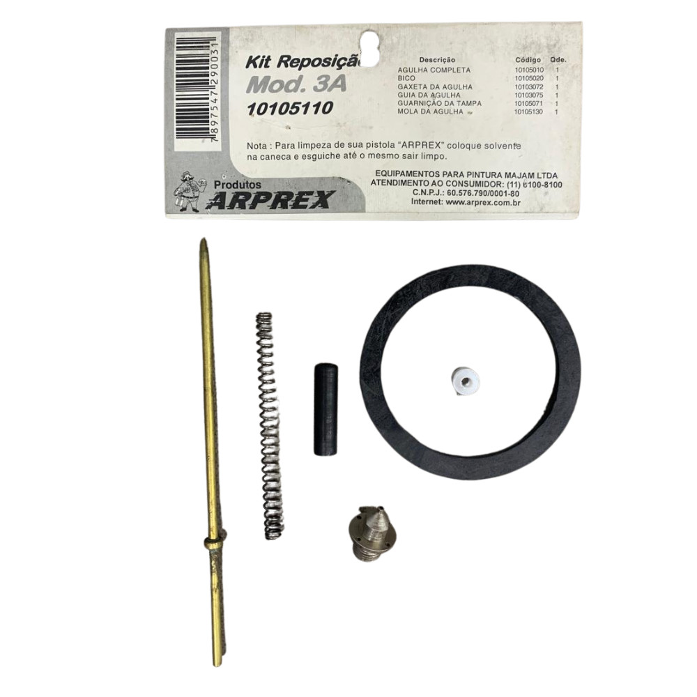 Kit Reposição Modelo 3a Arprex Completo Bico Agulha E Reparo