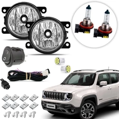 Kit farol de Milha Neblina Auxiliar Jeep Renegade 2016 2017 18 19 20 2021 2022