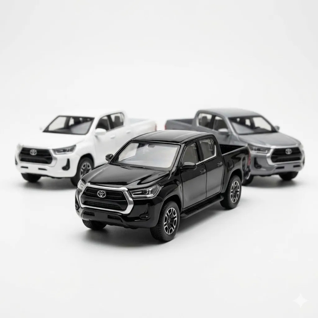 Carrinho De Ferro Miniatura Toyota Hilux Brinquedo 4x4