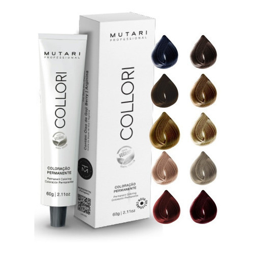 Coloração Tinta Para Cabelo Mutari Collori Permanente 60g Tom 5.7 - Castanho Cl Marrom Mutari 5.7 Castanho Marrom