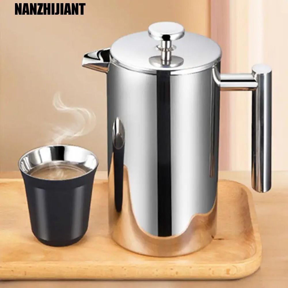 Máquina De Café Prensa Francesa NANZHIJIANT , Cafeteira Isolada Em Aço Inoxidável , Bule De Fabricação De 350ml