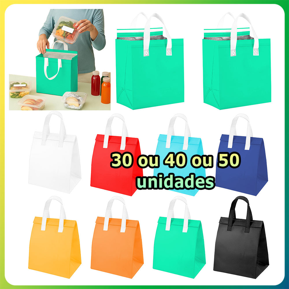 30/40/50 Bolsa térmica bolsa refrigerante bolsa piquenique para comida para viagem para alimentos quentes e frios