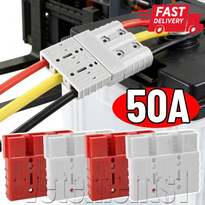 Plugue De Carregamento De Bateria 3Pin 50A-Terminal De Fio De Alimentação Para PC-Conector De Reparo De Empilhadeira-Ret
