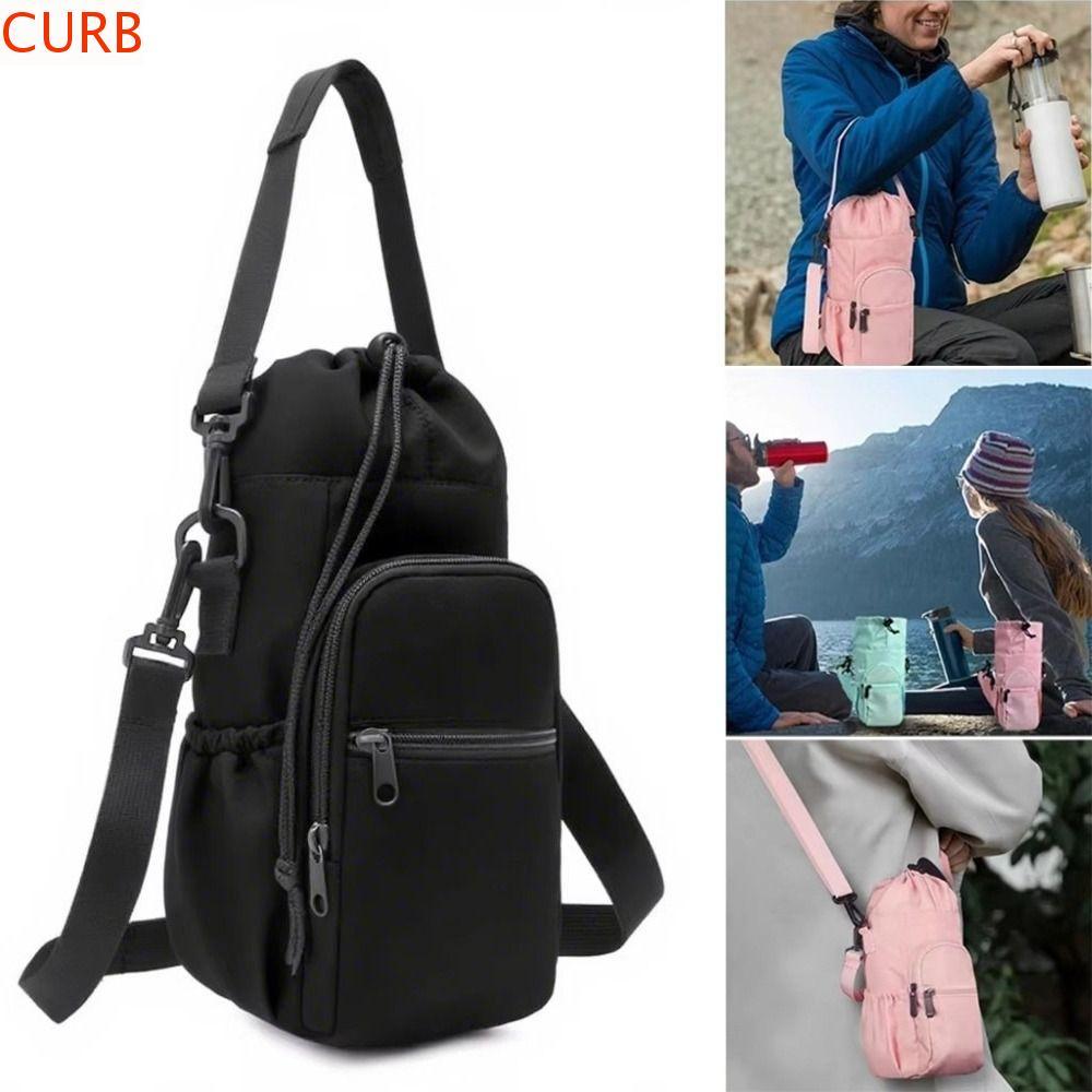 Bolsa Para Garrafa De Água CURB , Com Suporte Térmica Isolada Bolso Telefone , Capa Crossbody Porta-Copos A Vácuo