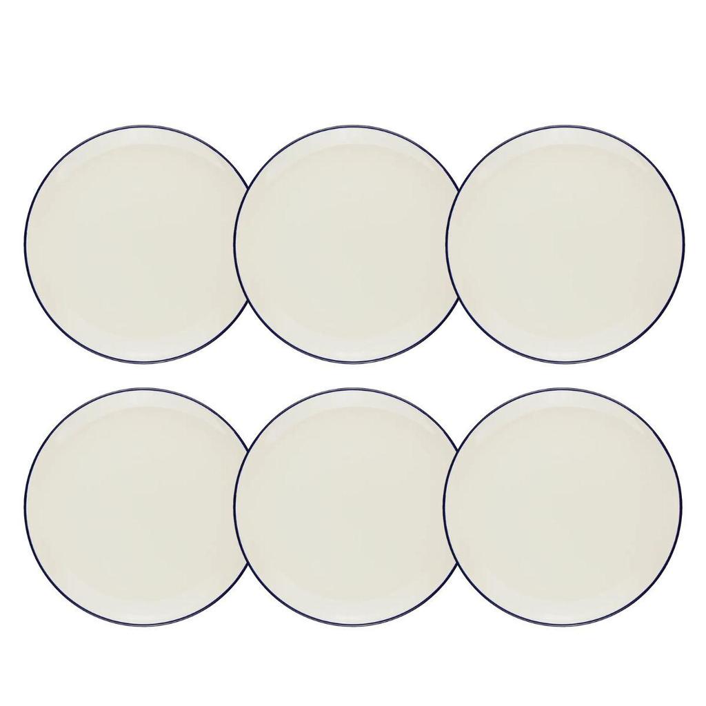 Jogo de 6 Pratos Sobremesa 20 Cm Oxford Unni Riacho