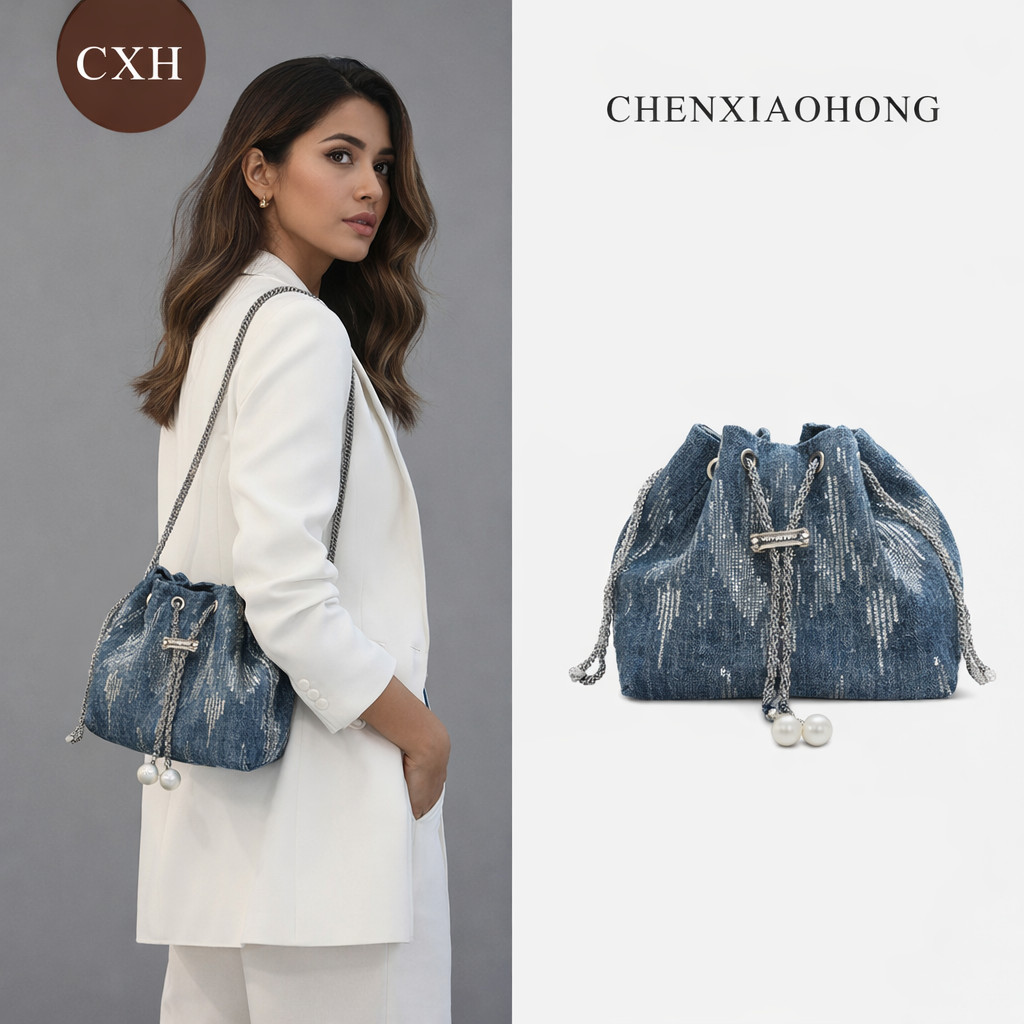 CHENXIAOHONG Bolsas crossbody, bolsas de ombro, bolsas de corrente jeans, bolsas bucket, nicho criativo