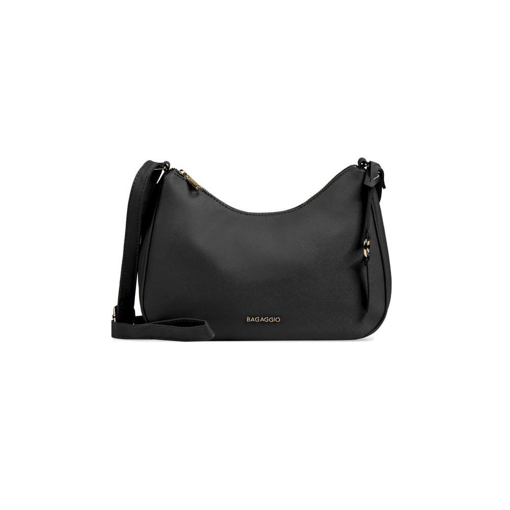Bolsa Transversal Feminina Canoa New Saffiano Preta