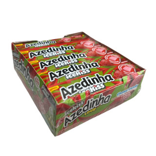 Bala Mastigável Azedinha Morango 525g | Display c/ 15 Unid | Doce e Azedinha 🍓 em Oferta na Shopee