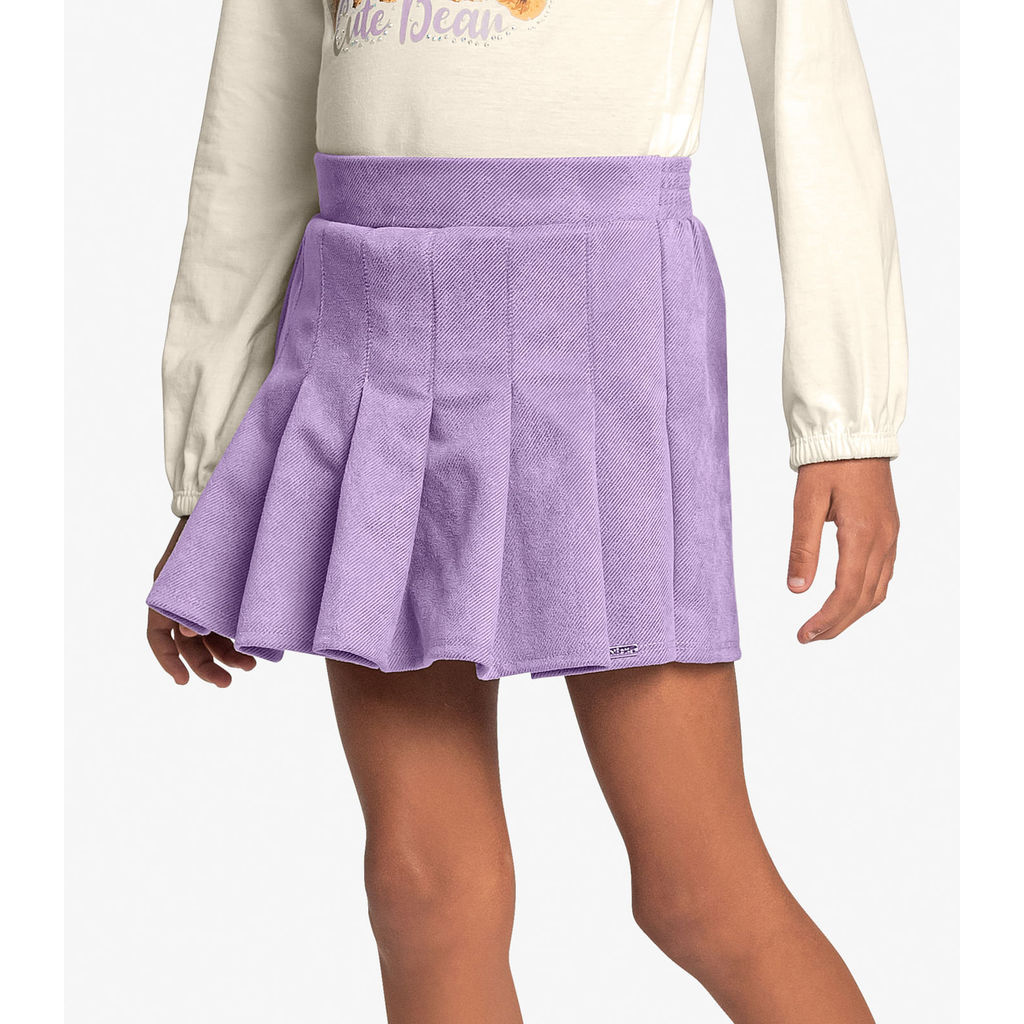 Detalhes do Conjunto Infantil Blusa Com Shorts Saia Trick Nick Roxo