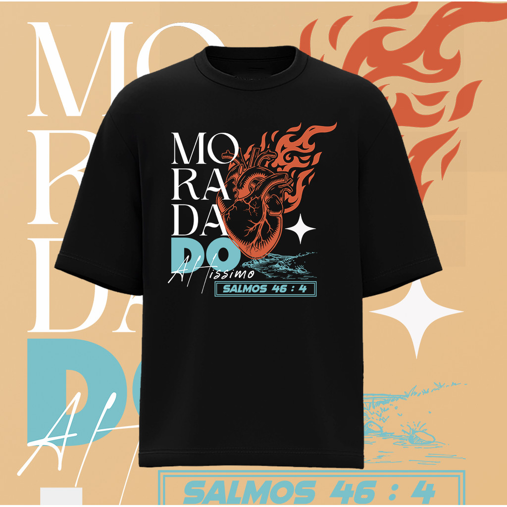 Camiseta Oversized Cristã Morada Altíssimo Moda Católica e Evangélica Streetwear 100% Algodão