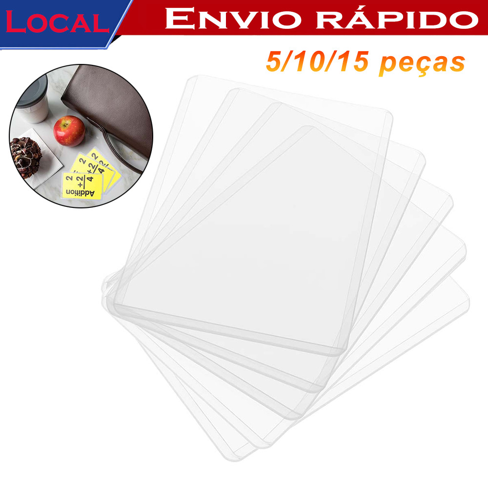 5/10/15 Peças Rígido Transparente para Cartas – Toploader para K-pop, Pokémon, Taró e Magic em Oferta na Shopee