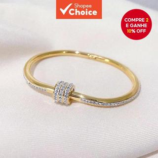 1 Peça Pulseira Cilíndrica De Strass Glamoroso – Unissex Brilhante Ajustável Para Uso Diário E Noite em Oferta na Shopee