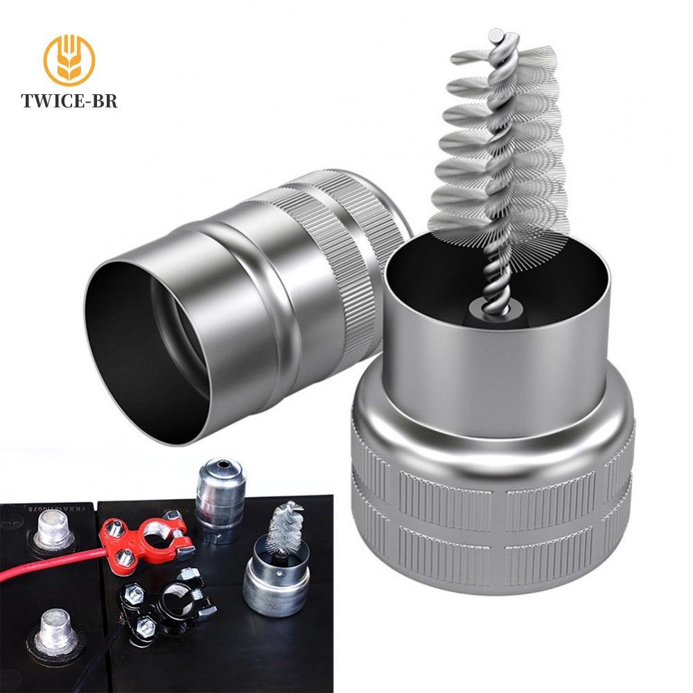 Escova De Limpeza De Terminal De Bateria Automotiva , Ferramenta Manual De Carro Para Corrosão De Sujeira