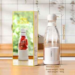 Garrafa Juicer Liquidificador Elétrico Portátil Recarregável COPO 420ml Mixer Shake Misturador BEI-3191*